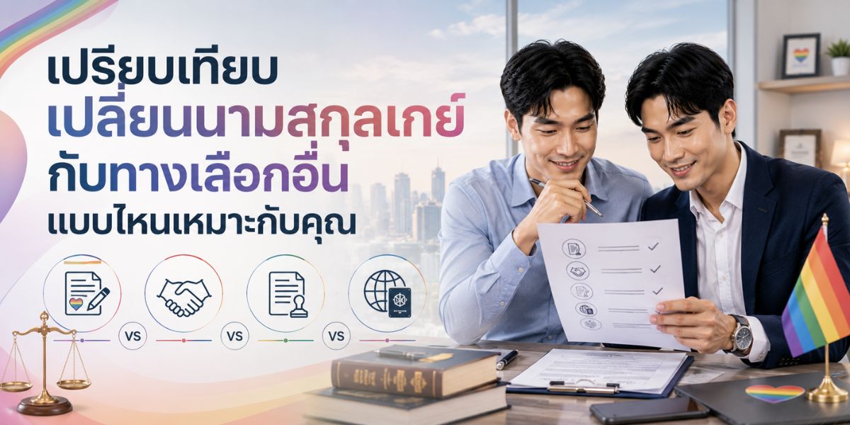 เปรียบเทียบ เปลี่ยนนามสกุลเกย์ กับทางเลือกอื่น แบบไหนเหมาะกับคุณ