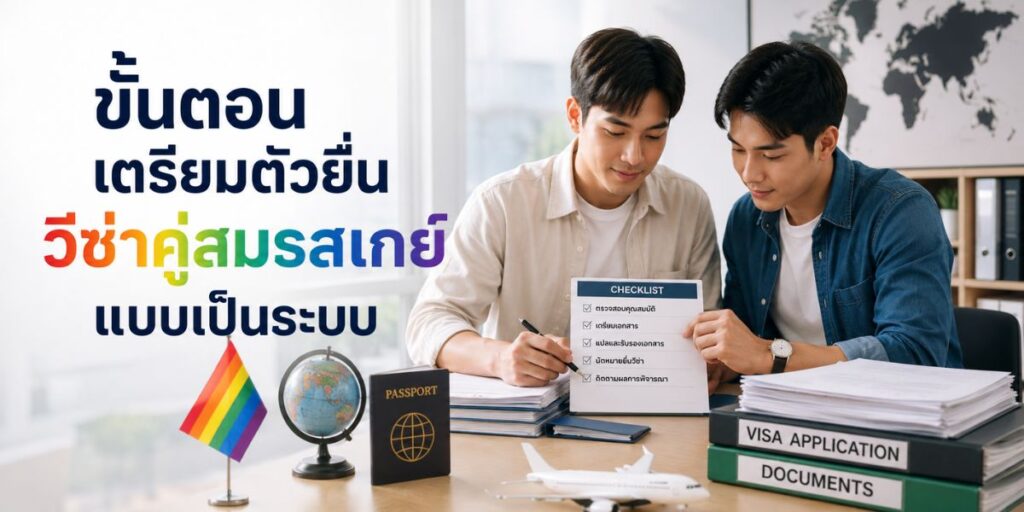 ขั้นตอนเตรียมตัวยื่นวีซ่าคู่สมรสเกย์แบบเป็นระบบ