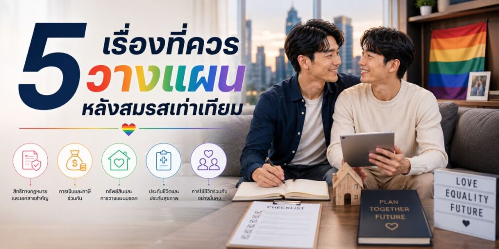 5 เรื่องที่ควรวางแผนหลังสมรสเท่าเทียม