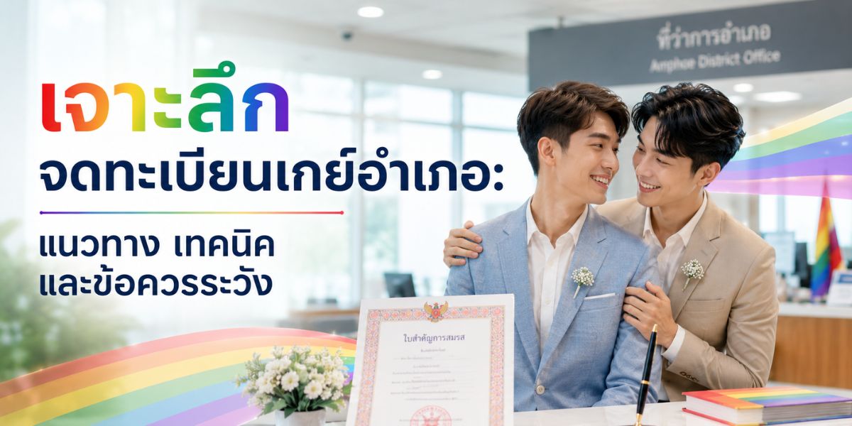 เจาะลึก จดทะเบียนเกย์อำเภอ: แนวทาง เทคนิค และข้อควรระวัง