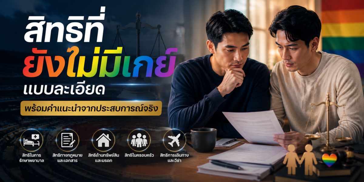สิทธิที่ยังไม่มีเกย์ แบบละเอียด พร้อมคำแนะนำจากประสบการณ์จริง