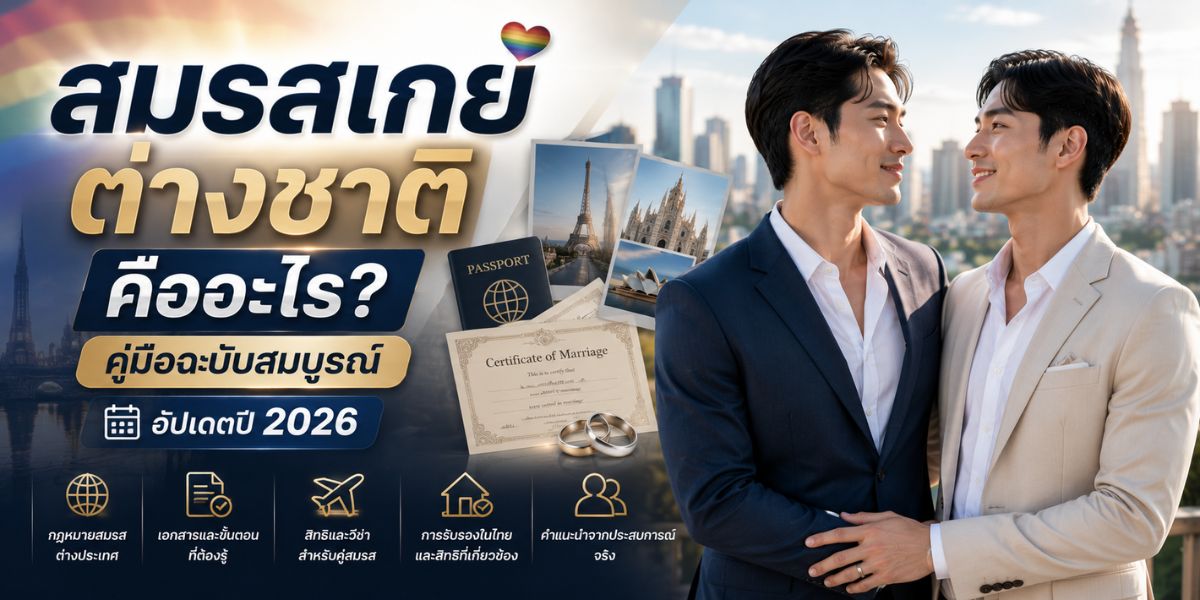 สมรสเกย์ต่างชาติ คืออะไร? คู่มือฉบับสมบูรณ์ อัปเดตปี 2026