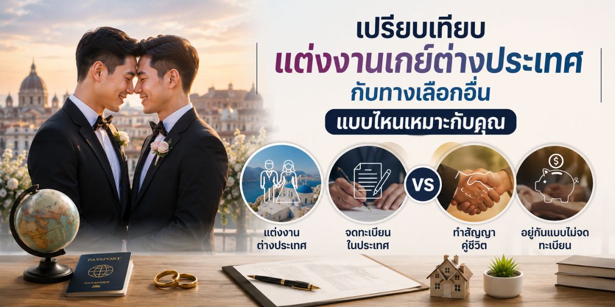 เปรียบเทียบ แต่งงานเกย์ต่างประเทศ กับทางเลือกอื่น แบบไหนเหมาะกับคุณ