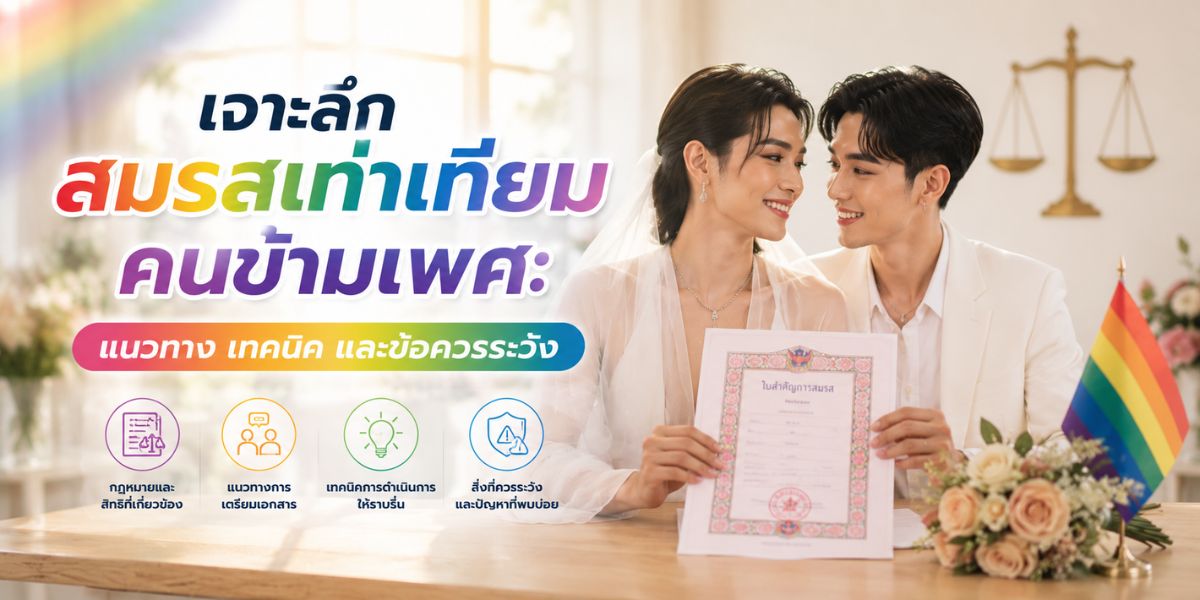 เจาะลึก สมรสเท่าเทียมคนข้ามเพศ: แนวทาง เทคนิค และข้อควรระวัง
